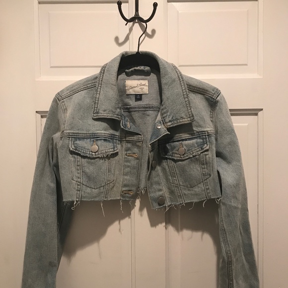 XS Cropped Light Wash Blue Jean Jacket Universal Thread - Picture 1 of 1